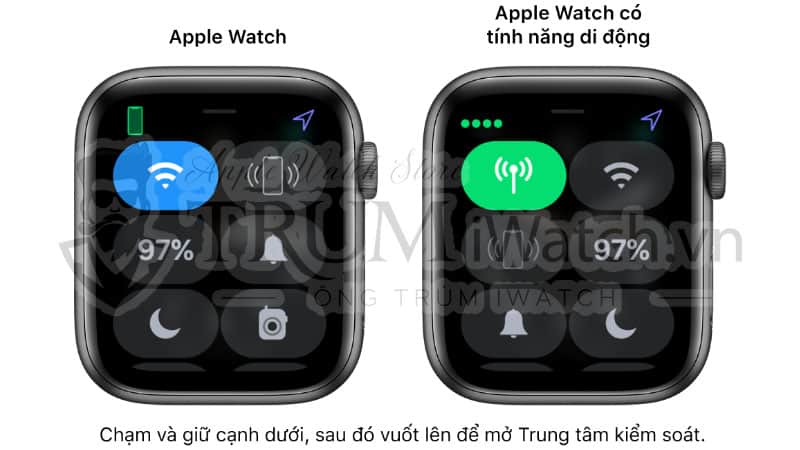 cach dong mo trung tam kiem soat tren apple watch - Cách sử dụng Trung tâm kiểm soát hiệu quả trên Apple Watch