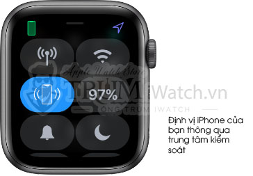 dinh vi iphone bang apple watch - Cách sử dụng Trung tâm kiểm soát hiệu quả trên Apple Watch