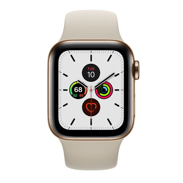 Apple Watch 5 Open Box Thep Vang i1 600x600 - Apple Watch Series 5 40mm Thép dây cao su - Open Box