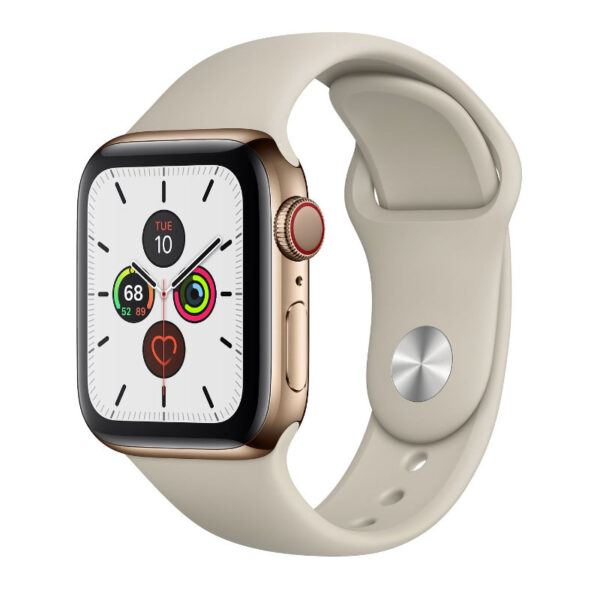 Apple Watch 5 Open Box Thep Vang i2 600x600 - Apple Watch Series 5 40mm Thép dây cao su - Open Box