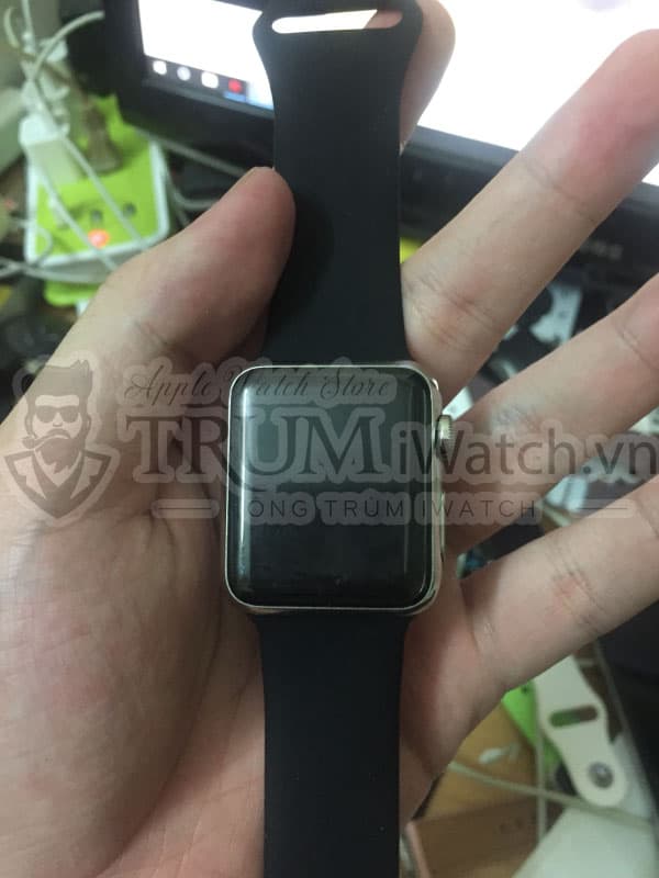 apple watch gen 1 thep con nguyen zin day du phu kien - Apple Watch Gen 1 42mm Thép (GPS) - Like new 99%