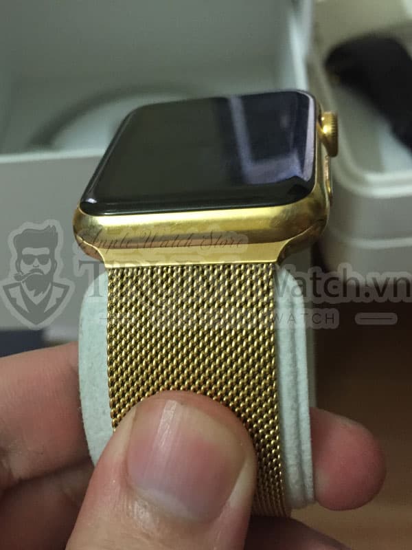 apple watch gen 1 thep ma vang 24k - Apple Watch Gen 1 38mm Thép (GPS) - Like new 99%