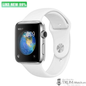 apple watch gen 1 thep trang likenew 600x600 - Apple Watch Gen 1 42mm Thép (GPS) - Like new 99%