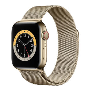 Apple Watch S6 Milanese Gold F 600x600 - Apple Watch Series 6 LTE 44mm (Thép Vàng) - Open Box