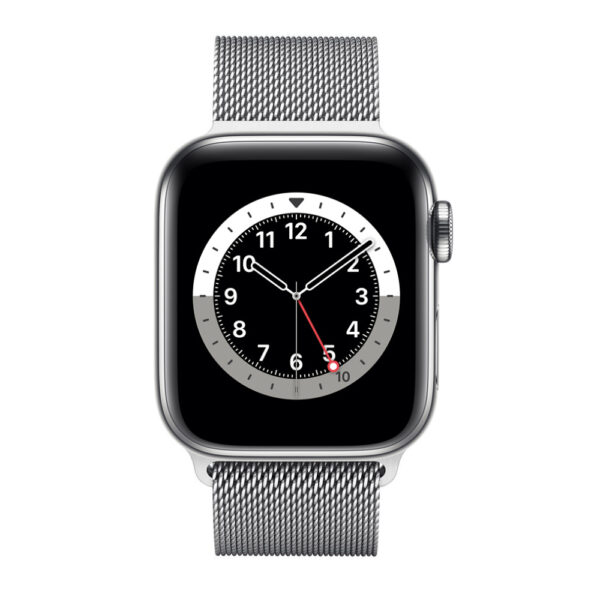 Apple Watch S6 Milanese Silver 600x600 - Apple Watch Series 6 LTE 40mm (Thép Bạc) - Open Box