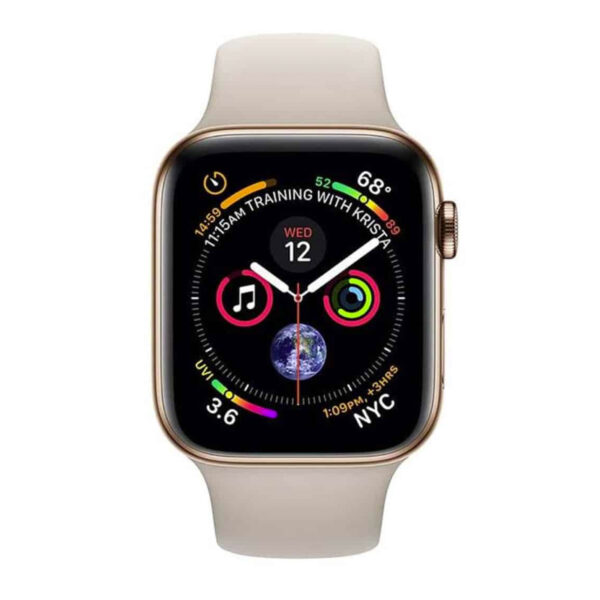 Apple Watch Series 4 thep vang I1 600x600 - Apple Watch Series 4 44mm Thép dây cao su - Open Box