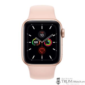 apple watch series 5 nhom vang 600x600 - Apple Watch Series 5 GPS 44mm viền nhôm dây cao su - New