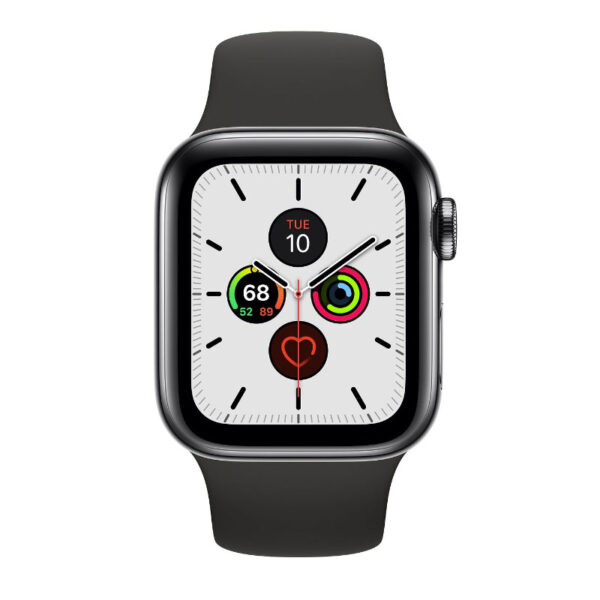 Apple Watch Series 5 OpenBox Thep Den 600x600 - Apple Watch Series 5 40mm Thép dây cao su - Open Box