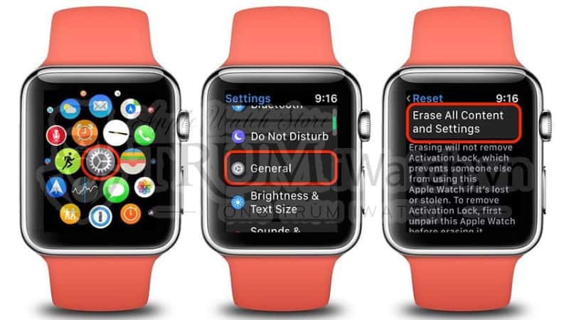 reset apple watch bang cai dat thiet bi - Apple Watch bị treo táo và cách khắc phục Apple Watch bị treo táo